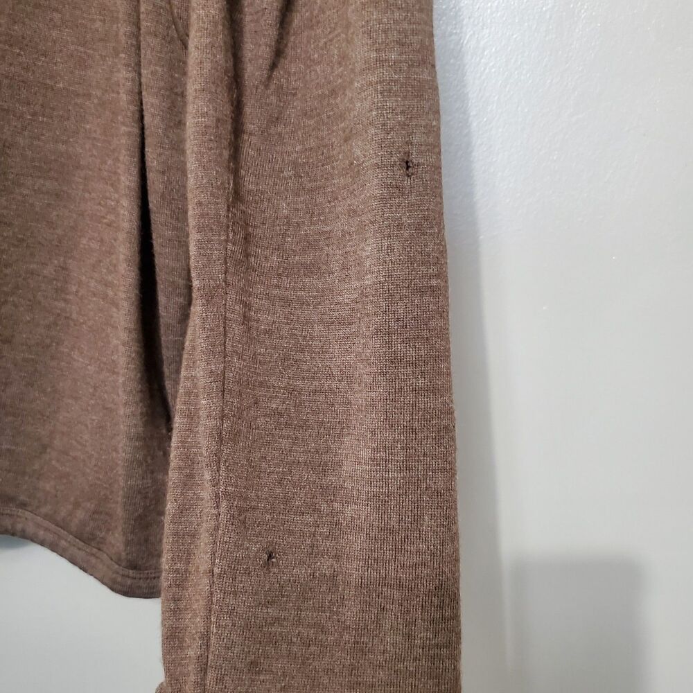Icebreaker Sport 320 Men's Merino Wool 1/4 Zip Sweater Size XL Brown HOLES READ - Picture 9 of 14